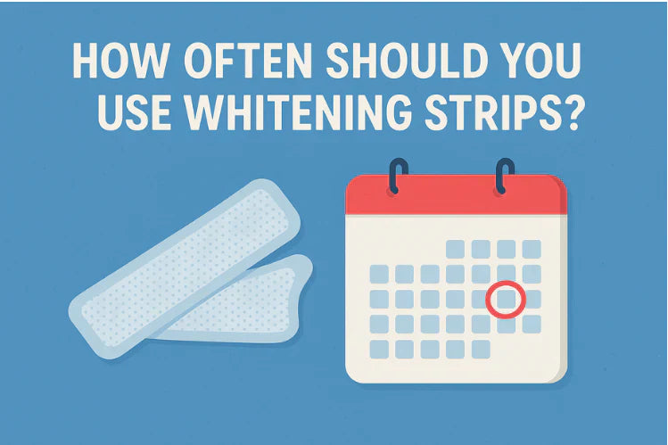 Uma ilustração que representa a frequência de utilização das tiras branqueadoras dentárias.