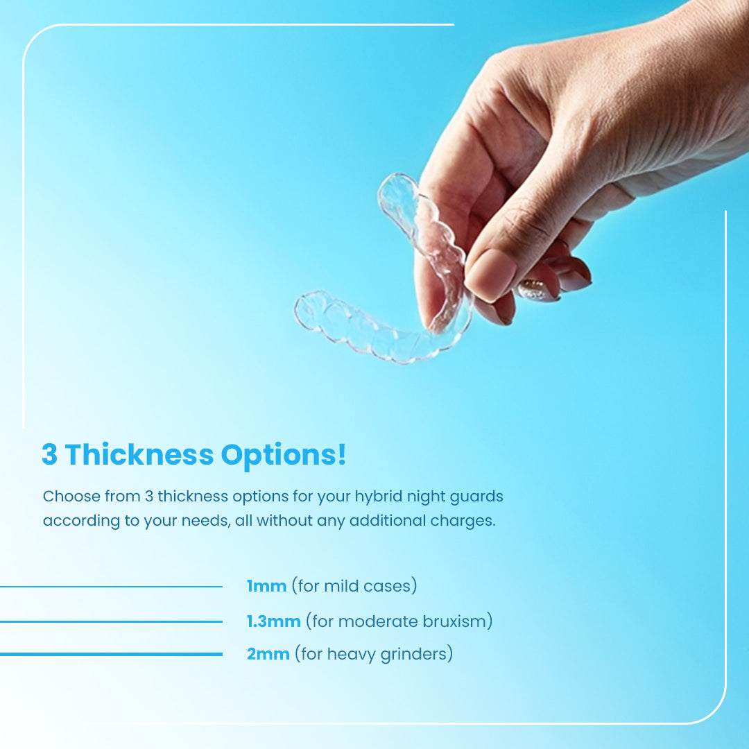 ALIGNERCO Protetor noturno híbrido personalizado para proteção contra ranger/apertar/bruxismo dos dentes e ATM